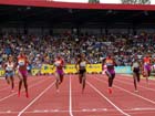 Rosemarie Whyte wins the 400 metres from Christine Ohuruogu, 2012 Samsung Diamond League, Birmingham.